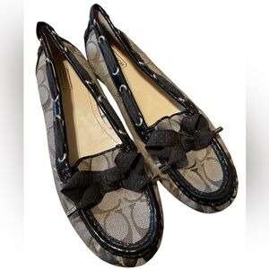 Genuine coach flats, worn twice